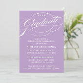 STIJLVOLE ELEGANTE SCRIPT AFSTUDEERPARTY UITNODIGI KAART (Staand voorkant)