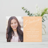 STIJLVOLE ELEGANTE SCRIPT AFSTUDEERPARTY UITNODIGI KAART (Staand voorkant)