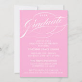 STIJLVOLE ELEGANTE SCRIPT AFSTUDEERPARTY UITNODIGI KAART (Voorkant)