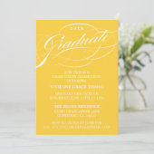 STIJLVOLE ELEGANTE SCRIPT AFSTUDEERPARTY UITNODIGI KAART (Staand voorkant)