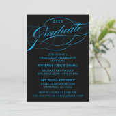 STIJLVOLE ELEGANTE SCRIPT AFSTUDEERPARTY UITNODIGI KAART (Staand voorkant)