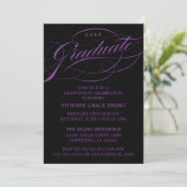 STIJLVOLE ELEGANTE SCRIPT AFSTUDEERPARTY UITNODIGI KAART (Staand voorkant)