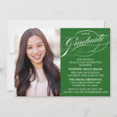 STIJLVOLE ELEGANTE SCRIPT AFSTUDEERPARTY UITNODIGI KAART (Voorkant)