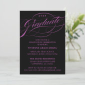 STIJLVOLE ELEGANTE SCRIPT AFSTUDEERPARTY UITNODIGI KAART (Staand voorkant)
