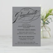 STIJLVOLE ELEGANTE SCRIPT AFSTUDEERPARTY UITNODIGI KAART (Staand voorkant)