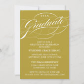 STIJLVOLE ELEGANTE SCRIPT AFSTUDEERPARTY UITNODIGI KAART (Voorkant)