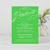 STIJLVOLE ELEGANTE SCRIPT AFSTUDEERPARTY UITNODIGI KAART (Staand voorkant)
