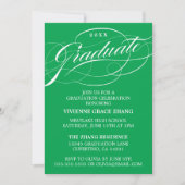 STIJLVOLE ELEGANTE SCRIPT AFSTUDEERPARTY UITNODIGI KAART (Voorkant)