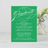 STIJLVOLE ELEGANTE SCRIPT AFSTUDEERPARTY UITNODIGI KAART (Staand voorkant)