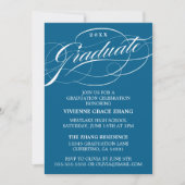 STIJLVOLE ELEGANTE SCRIPT AFSTUDEERPARTY UITNODIGI KAART (Voorkant)