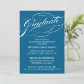 STIJLVOLE ELEGANTE SCRIPT AFSTUDEERPARTY UITNODIGI KAART (Staand voorkant)