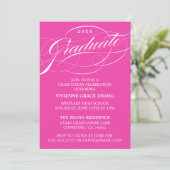 STIJLVOLE ELEGANTE SCRIPT AFSTUDEERPARTY UITNODIGI KAART (Staand voorkant)