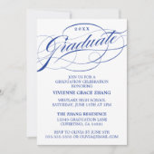 STIJLVOLE ELEGANTE SCRIPT AFSTUDEERPARTY UITNODIGI KAART (Voorkant)