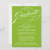 STIJLVOLE ELEGANTE SCRIPT AFSTUDEERPARTY UITNODIGI KAART (Voorkant)