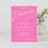 STIJLVOLE ELEGANTE SCRIPT AFSTUDEERPARTY UITNODIGI KAART (Staand voorkant)