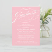 STIJLVOLE ELEGANTE SCRIPT AFSTUDEERPARTY UITNODIGI KAART (Staand voorkant)