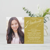 STIJLVOLE ELEGANTE SCRIPT AFSTUDEERPARTY UITNODIGI KAART (Staand voorkant)