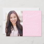 STIJLVOLE ELEGANTE SCRIPT AFSTUDEERPARTY UITNODIGI KAART (Voorkant)