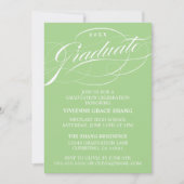 STIJLVOLE ELEGANTE SCRIPT AFSTUDEERPARTY UITNODIGI KAART (Voorkant)