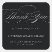 STIJLVOLE ELEGANTE SCRIPT BEDANKT STICKER (Voorkant)