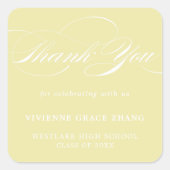 STIJLVOLE ELEGANTE SCRIPT BEDANKT STICKER (Voorkant)