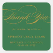 STIJLVOLE ELEGANTE SCRIPT BEDANKT STICKER (Voorkant)