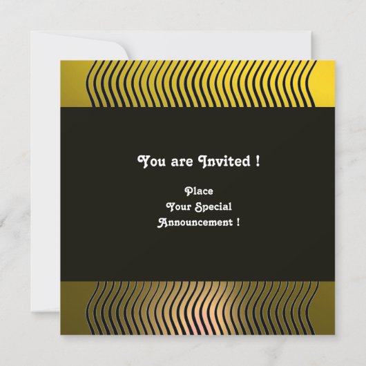 STIJLVOLE GOLVEN MONOGRAM, gele topaas Kaart (Achterkant)