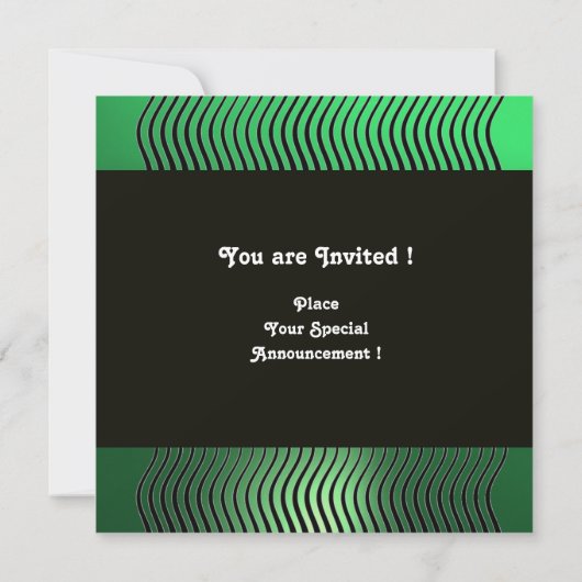 STIJLVOLE GOLVEN MONOGRAM, jade groen Kaart (Achterkant)