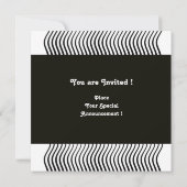 STIJLVOLE GOLVEN MONOGRAM, zwart en wit Kaart (Achterkant)