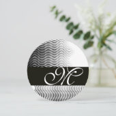 STIJLVOLE GOLVEN MONOGRAM, zwart wit Kaart (Staand voorkant)