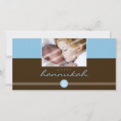 STIJLVOLE HANNUKKA PHOTOCARD :: stripedstitch 1L Feestdagenkaart (Voorkant)