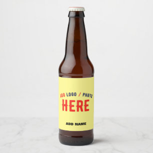 STIJLVOLE MODERNE AANGEGEVEN PASTELGELE MERK BIER ETIKET