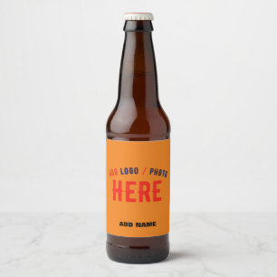 STIJLVOLE MODERNE AANGEPASTE DONKERORANJE GECONTRO BIER ETIKET
