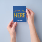 STIJLVOLE MODERNE AANGEPASTE KOBALT BLAUWE GEVEREF FLYER (Hand)