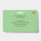 STIJLVOLE MODERNE AANGEPASTE MINT GROENE GEVERIFIE BADGE (Achterkant)
