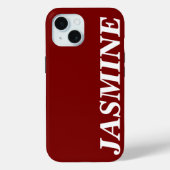 STIJLVOLE MODERNE AANGEPASTE NAAM EENKLEURIGE KERS Case-Mate iPhone CASE (Achterkant)