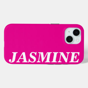 STIJLVOLE MODERNE AANGEPASTE NAAM EENKLEURIGE WARM iPhone 15 CASE