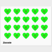 STIJLVOLE MODERNE AANGEPASTE NEON GROENE VERIFIEER HART STICKER (Vel)