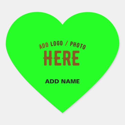 STIJLVOLE MODERNE AANGEPASTE NEON GROENE VERIFIEER HART STICKER (Voorkant)