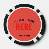 STIJLVOLE MODERNE AANGEPASTE RODE ORANJE GECONTROL POKER CHIPS (Achterkant)
