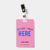 STIJLVOLE MODERNE AANGEPASTE ROZE GEMERKTE METAAL BADGE (Voorzijde met clip)