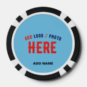 STIJLVOLE MODERNE AANGEPASTE SWAG HEMELBLAUWE GECO POKER CHIPS (Achterkant)