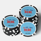 STIJLVOLE MODERNE AANGEPASTE SWAG HEMELBLAUWE GECO POKER CHIPS (Opstapeling)