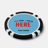 STIJLVOLE MODERNE AANGEPASTE SWAG HEMELBLAUWE GECO POKER CHIPS (Enkel)