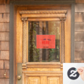 STIJLVOLE MODERNE AANGEPASTE TOMATENRODE GECERTIFI RAAMSTICKER (Huis Deur)