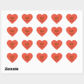STIJLVOLE MODERNE AANGEPASTE TOMATENRODE GECONTROL HART STICKER (Vel)