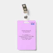 STIJLVOLE MODERNE AANPASBARE MAUVE GECONTROLEERD M BADGE (Achterkant met clip)