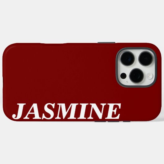 STIJLVOLE MODERNE AANPASBARE NAAM EENKLEURIGE HELD Case-Mate iPhone CASE (Achterkant (horizontaal))
