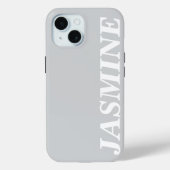 STIJLVOLE MODERNE AANPASBARE NAAM EENKLEURIGE LICH Case-Mate iPhone CASE (Achterkant)