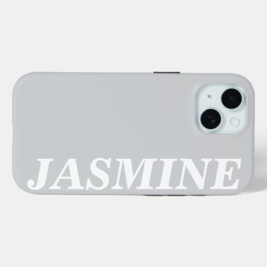 STIJLVOLE MODERNE AANPASBARE NAAM EENKLEURIGE LICH Case-Mate iPhone CASE (Achterkant (horizontaal))